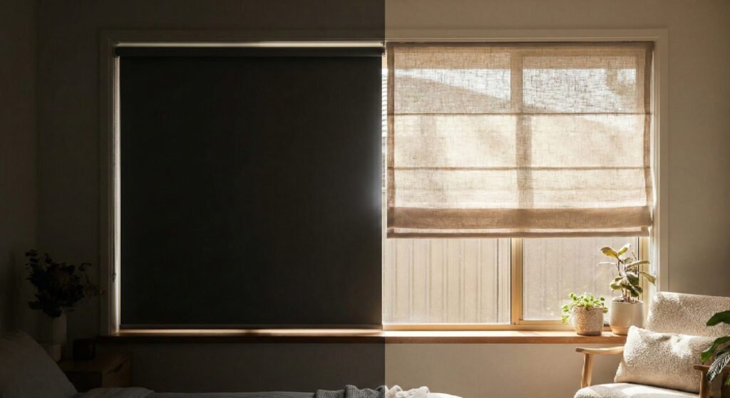 blockout vs light-filtering blinds