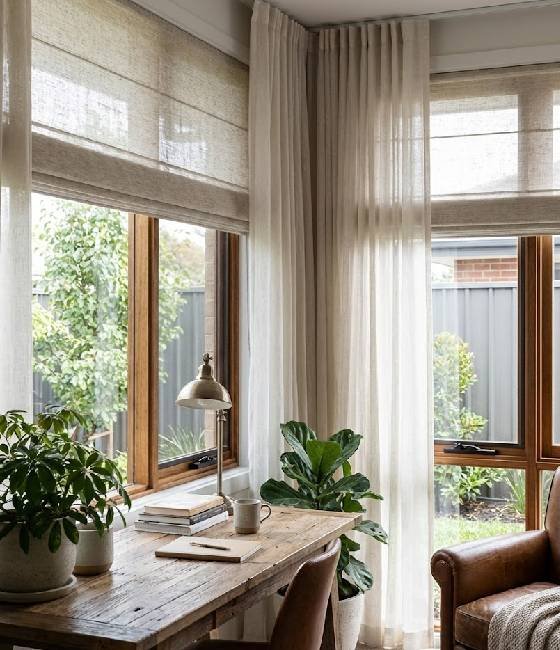 Curtains and blinds installed in Cambridge Gardens living area