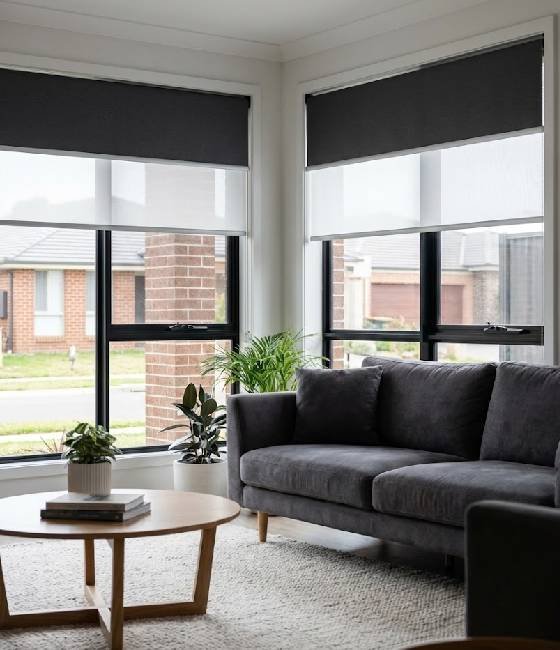 Curtains and blinds installed in Mount Druitt living room
