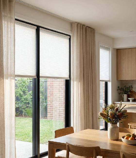 Curtains and blinds in Oxley Park living room